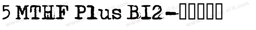 5 MTHF Plus B12字体转换